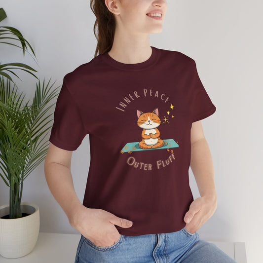 Inner Peace-Outer Fluff Cat Unisex T-shirt