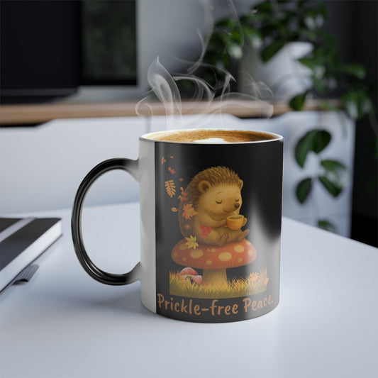 Prickle-free Peace Hedgehog Color Morphing Mug - Magical Heat Activated Coffee Cup
