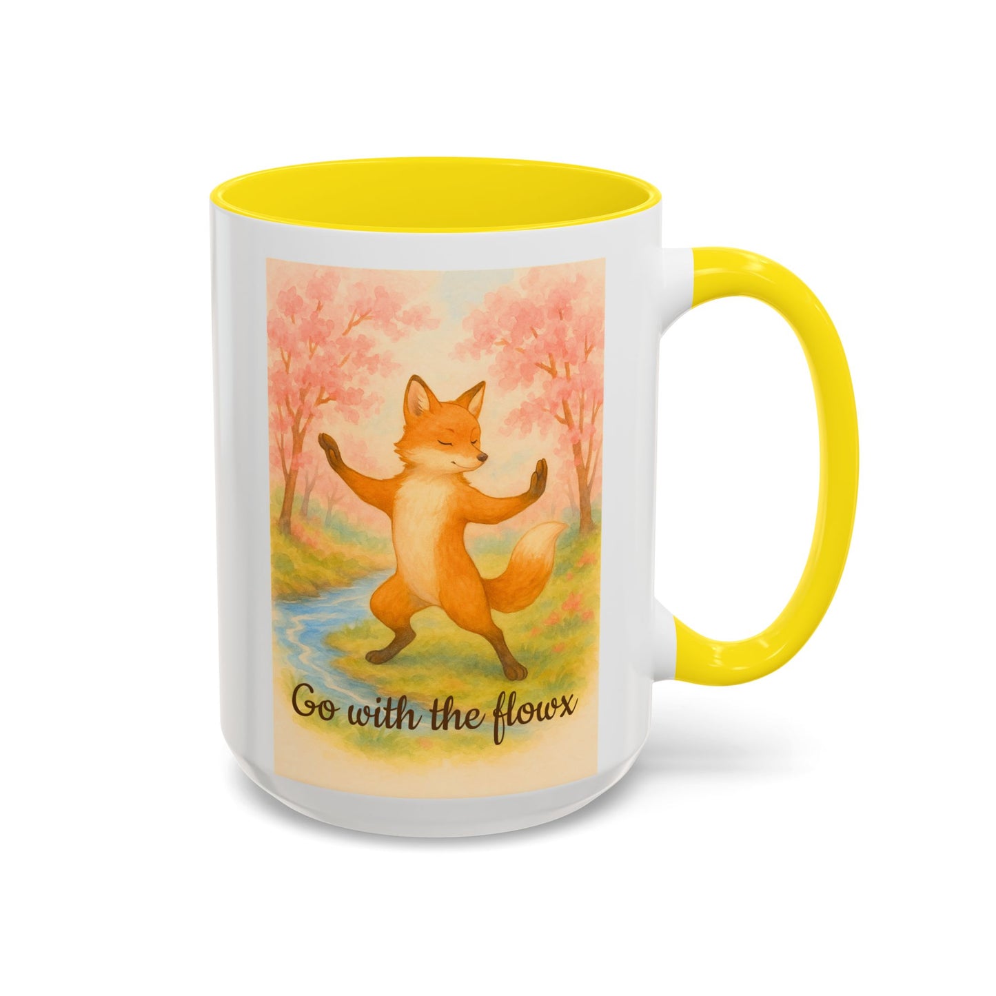 Go with the Flowx Whimsical Fox Coffee Mug