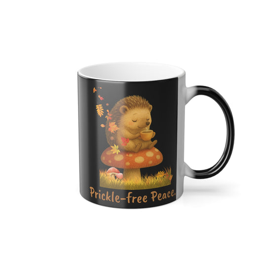 Prickle-free Peace Hedgehog Color Morphing Mug - Magical Heat Activated Coffee Cup