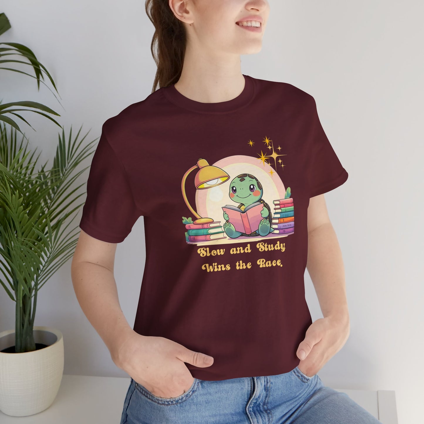 "Slow and Study Wins the Race"Turtle T-shirt