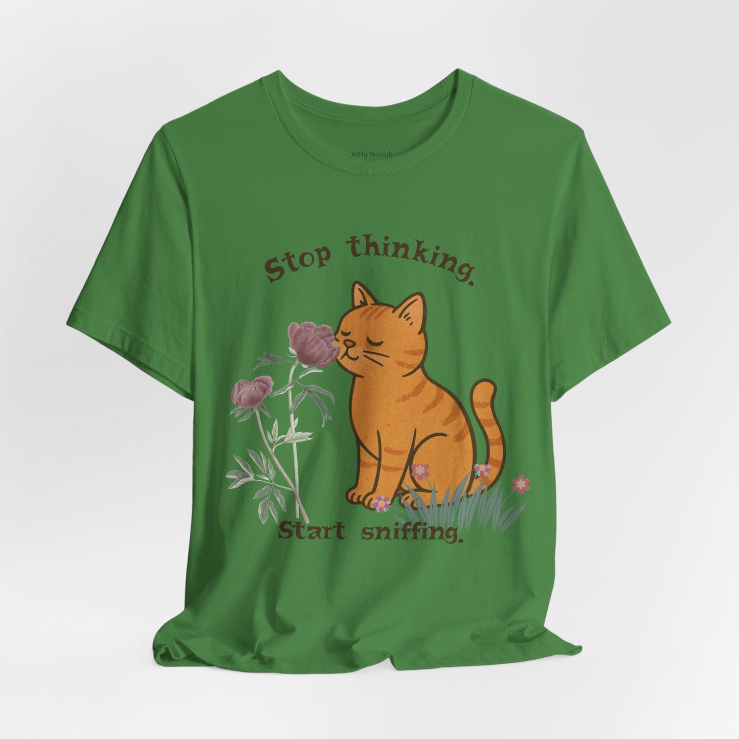 Stop thinking. Start sniffing. Vintage Orange Cat T-shirt