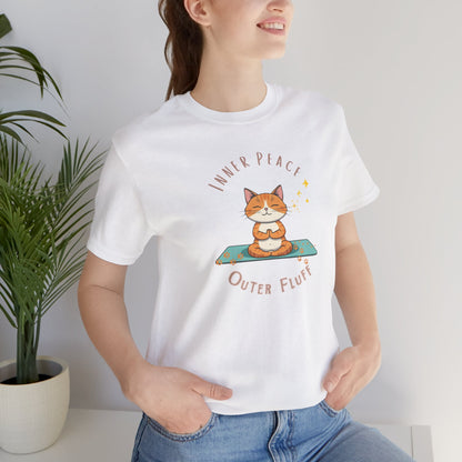 Inner Peace-Outer Fluff Cat Unisex T-shirt