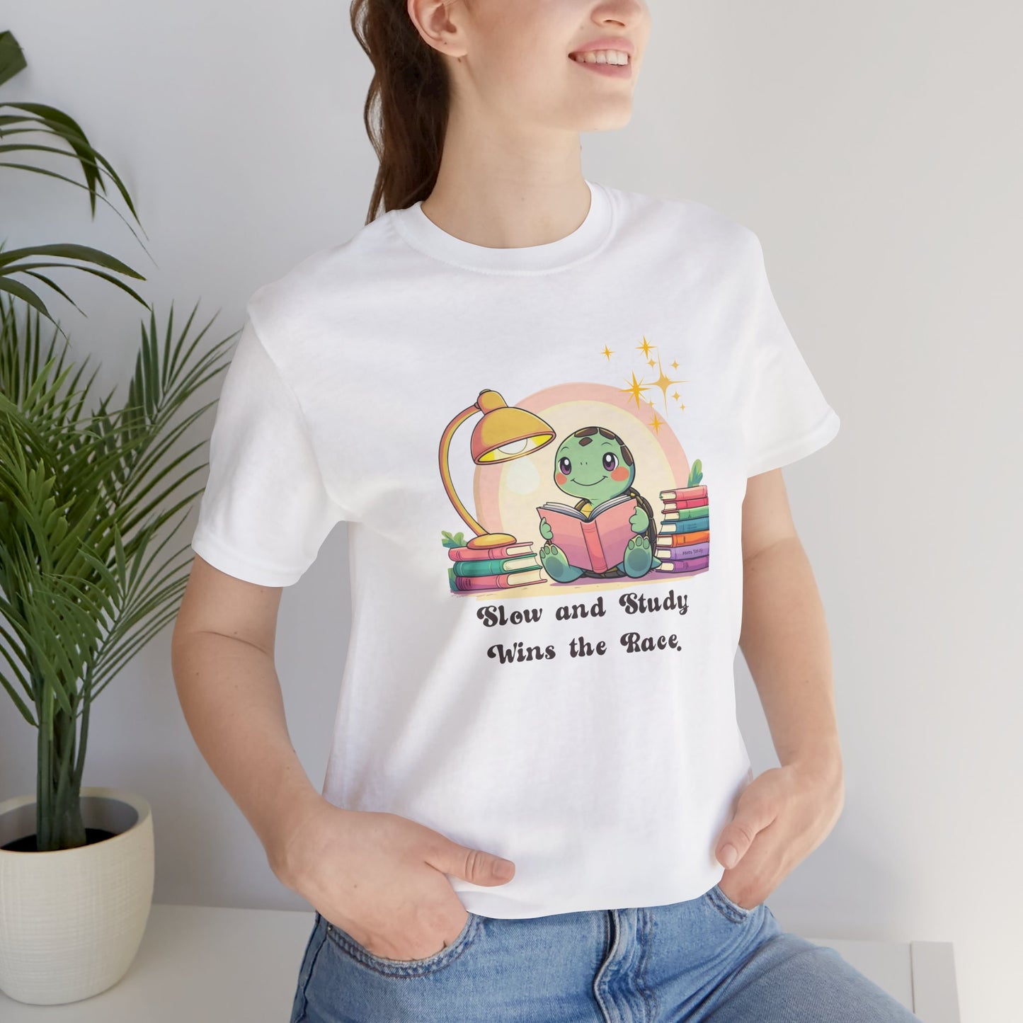 "Slow and Study Wins the Race"Turtle T-shirt
