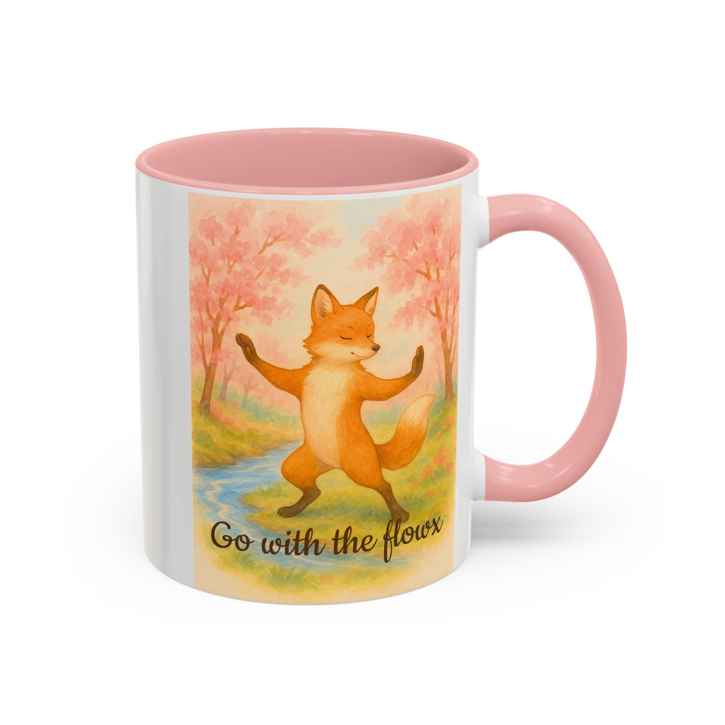 Go with the Flowx Whimsical Fox Coffee Mug