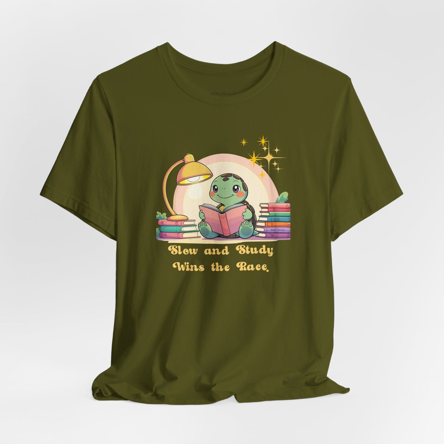 "Slow and Study Wins the Race"Turtle T-shirt