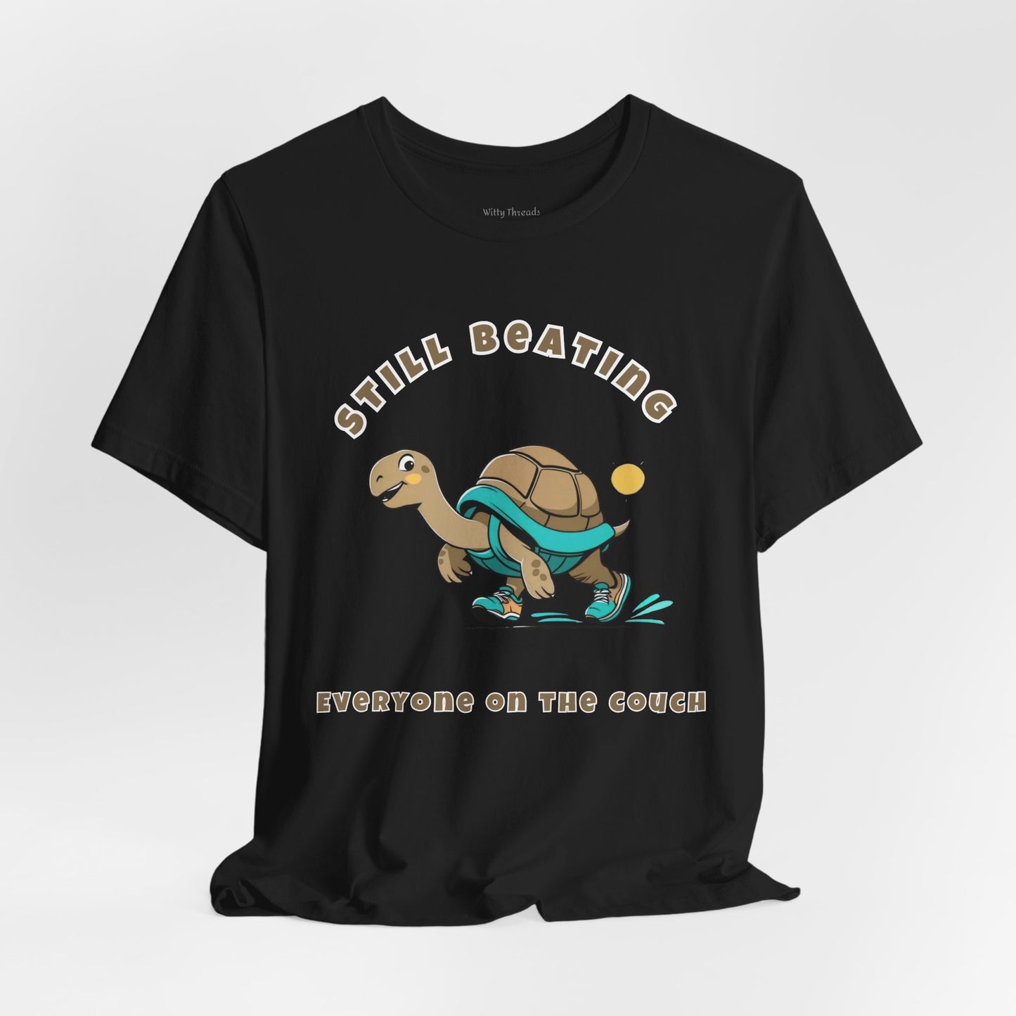 Still Beating Everyone on the Couch- Runner's Playful Turtle T-shirt