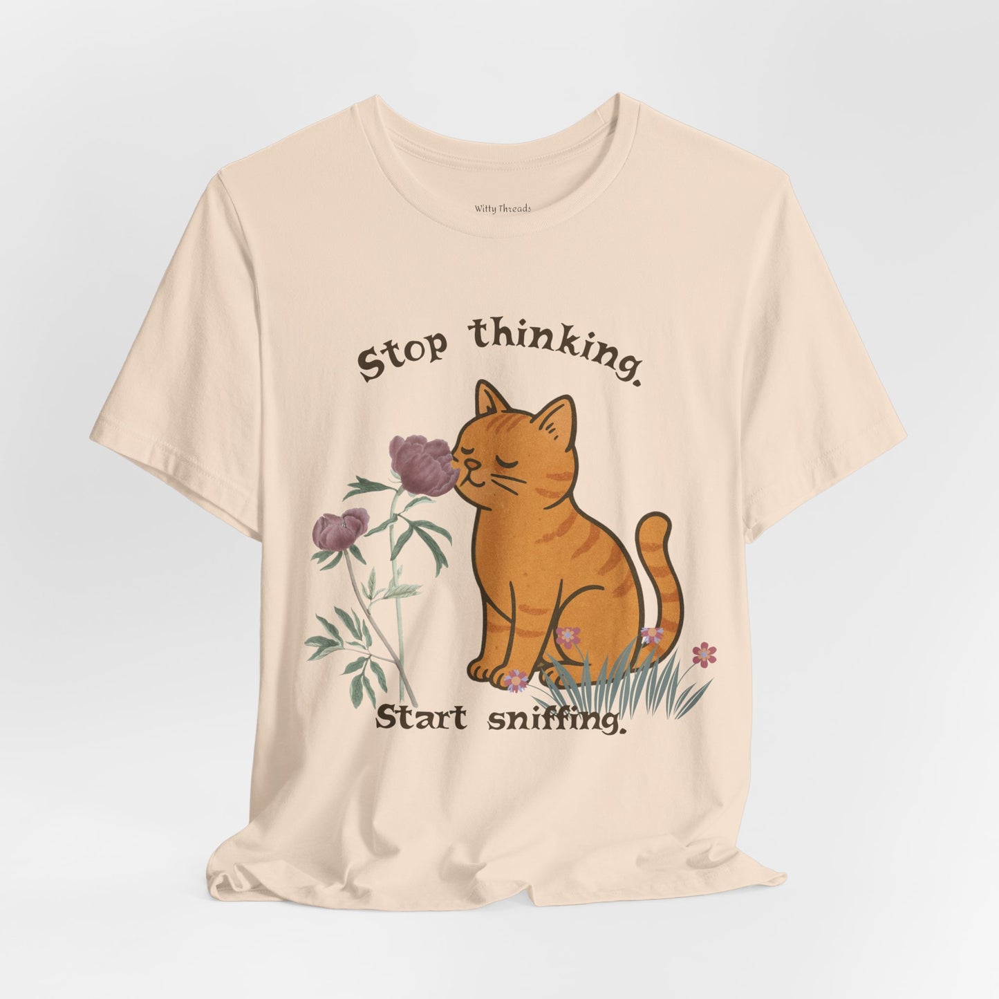 Stop thinking. Start sniffing. Vintage Orange Cat T-shirt