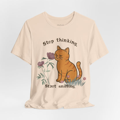 Stop thinking. Start sniffing. Vintage Orange Cat T-shirt