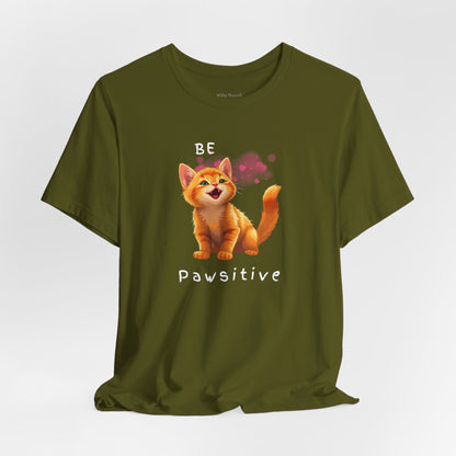 "Be Pawsitive" Cat Lovers T-shirt