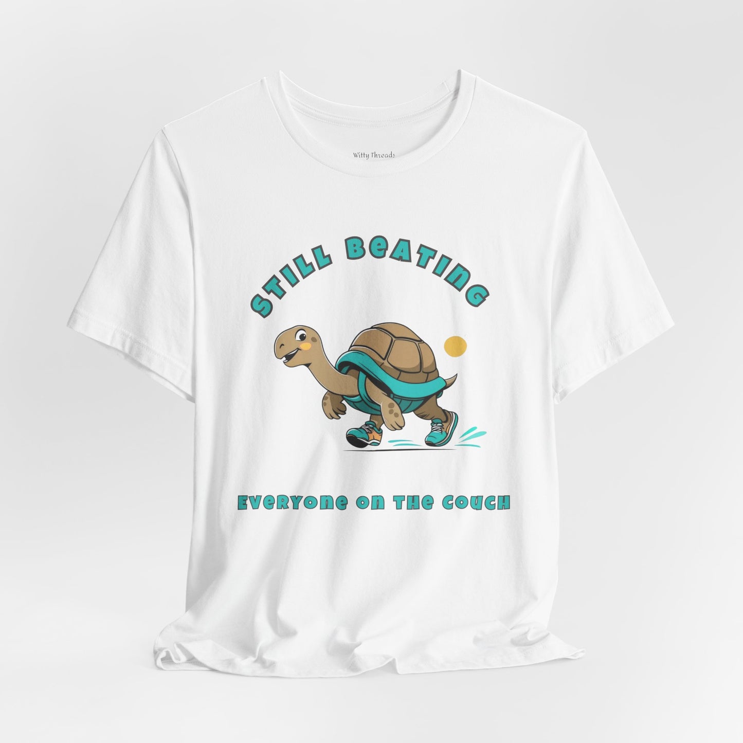 Still Beating Everyone on the Couch- Runner's Playful Turtle T-shirt