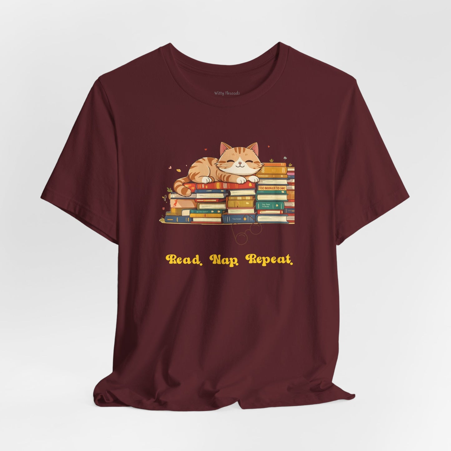 Read. Nap. Repeat. Cat T-shirt for Readers