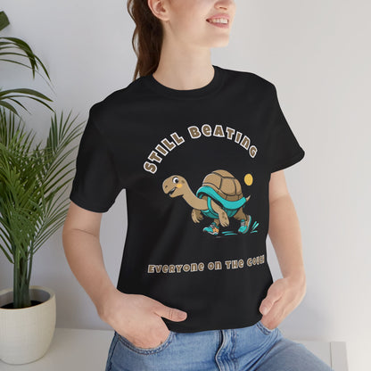 Still Beating Everyone on the Couch- Runner's Playful Turtle T-shirt