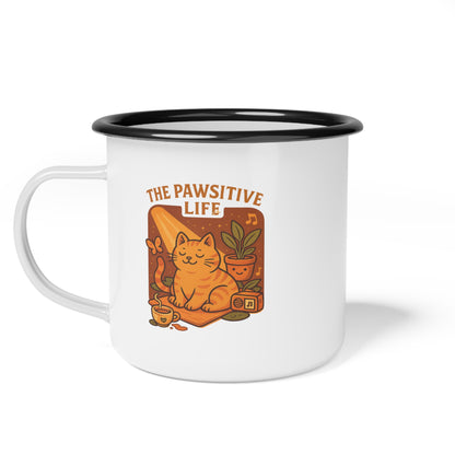 The Pawsitive Life Cute Cat Outdoor Camping Cup, Gift for Cat Owners, Pet-Themed Drinkware
