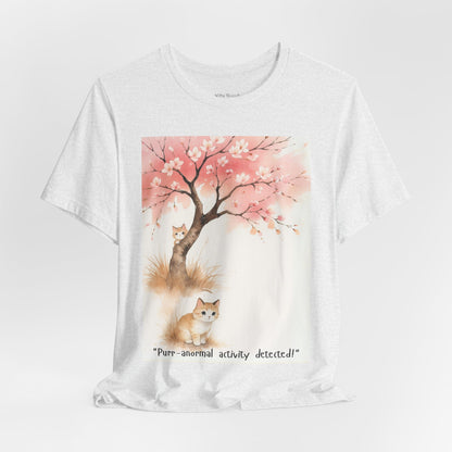 Paws & Petals Mystery T-shirt |"Purr-anormal Activity Detected"