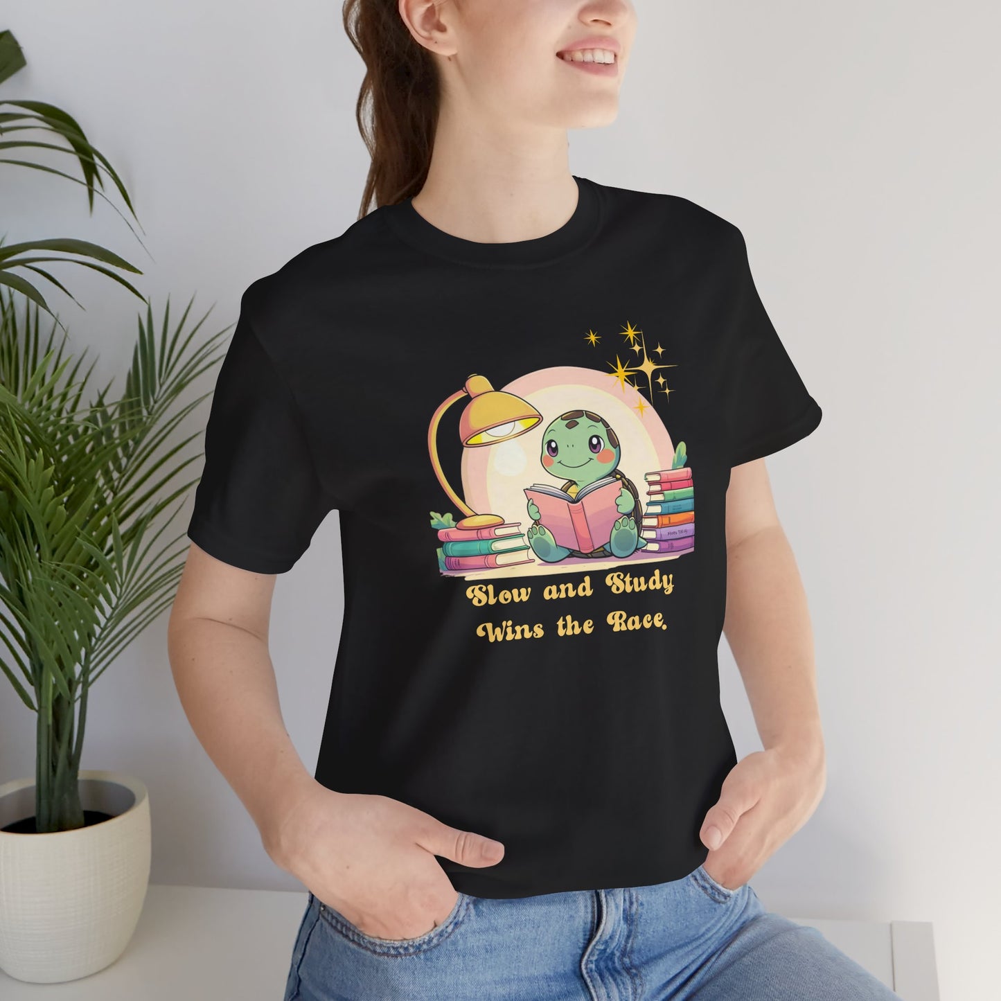 "Slow and Study Wins the Race"Turtle T-shirt