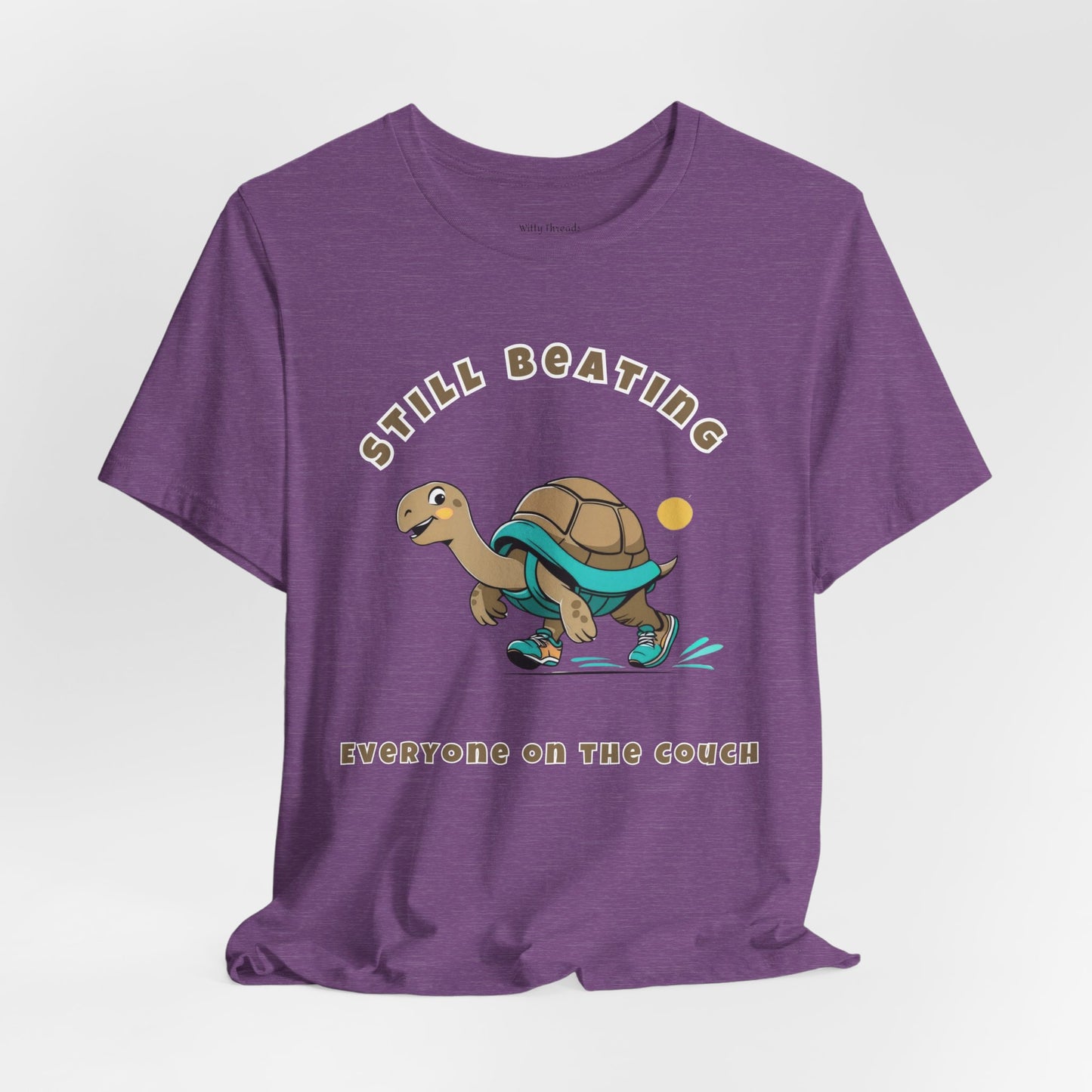 Still Beating Everyone on the Couch- Runner's Playful Turtle T-shirt