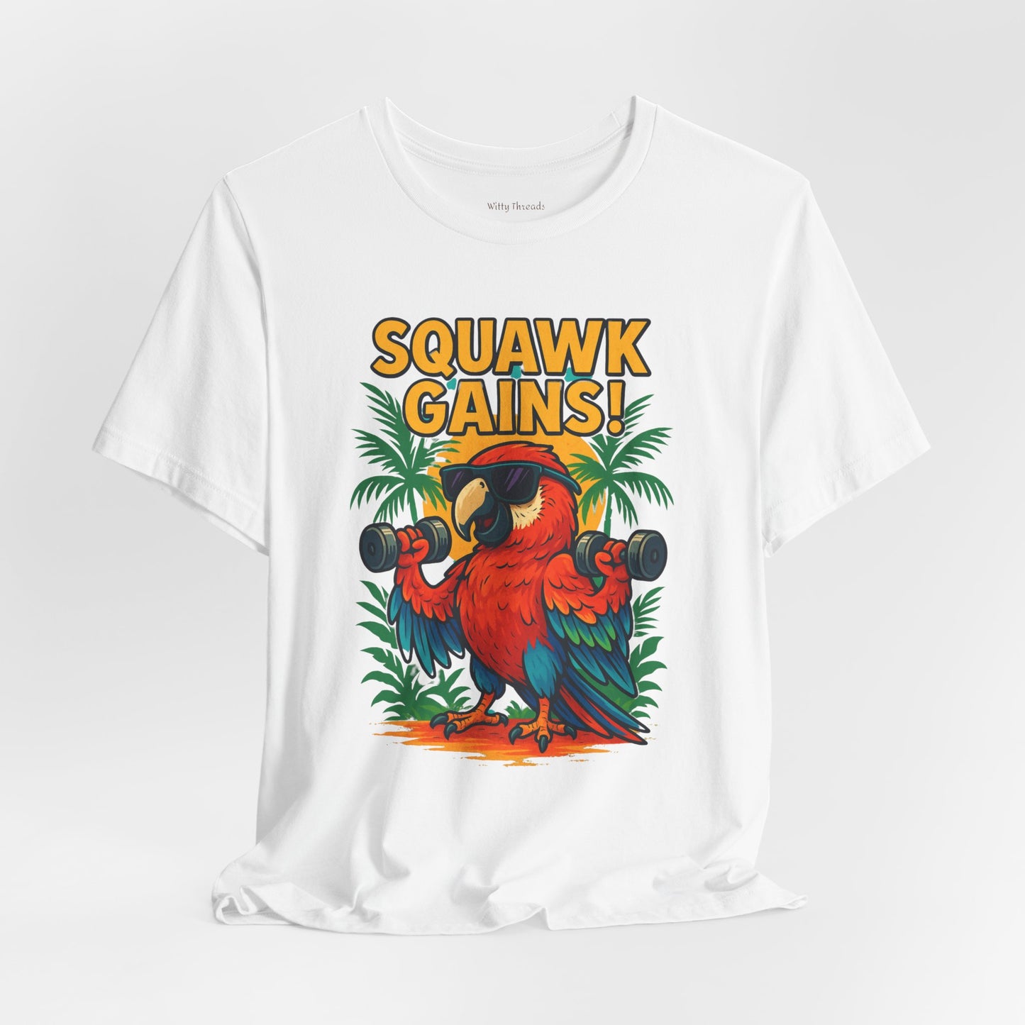Squawk Gains Fitness Parrot T-shirt