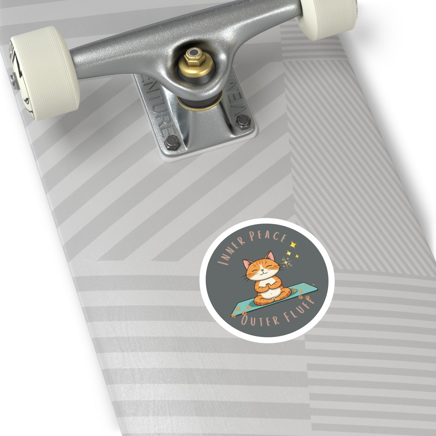 Yoga Cat Stickers, Inner Peace, Meditation Decor, Cat Lover Gift, Laptop Stickers, Whimsical Home Decor