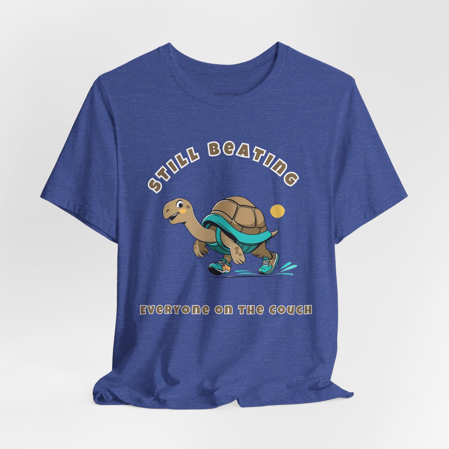 Still Beating Everyone on the Couch- Runner's Playful Turtle T-shirt