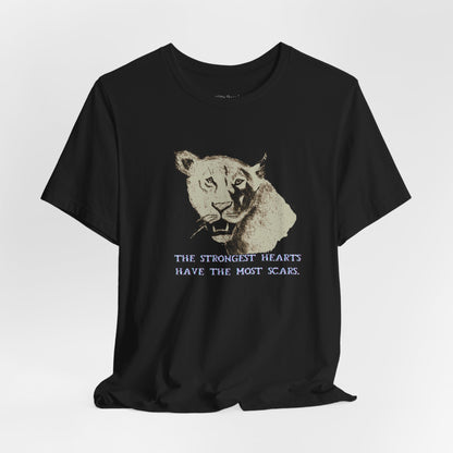 The Strongest Hearts Have the most Scars Lioness Graphic T-shirt