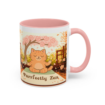 Purrfectly Zen Cat design Coffee Mug