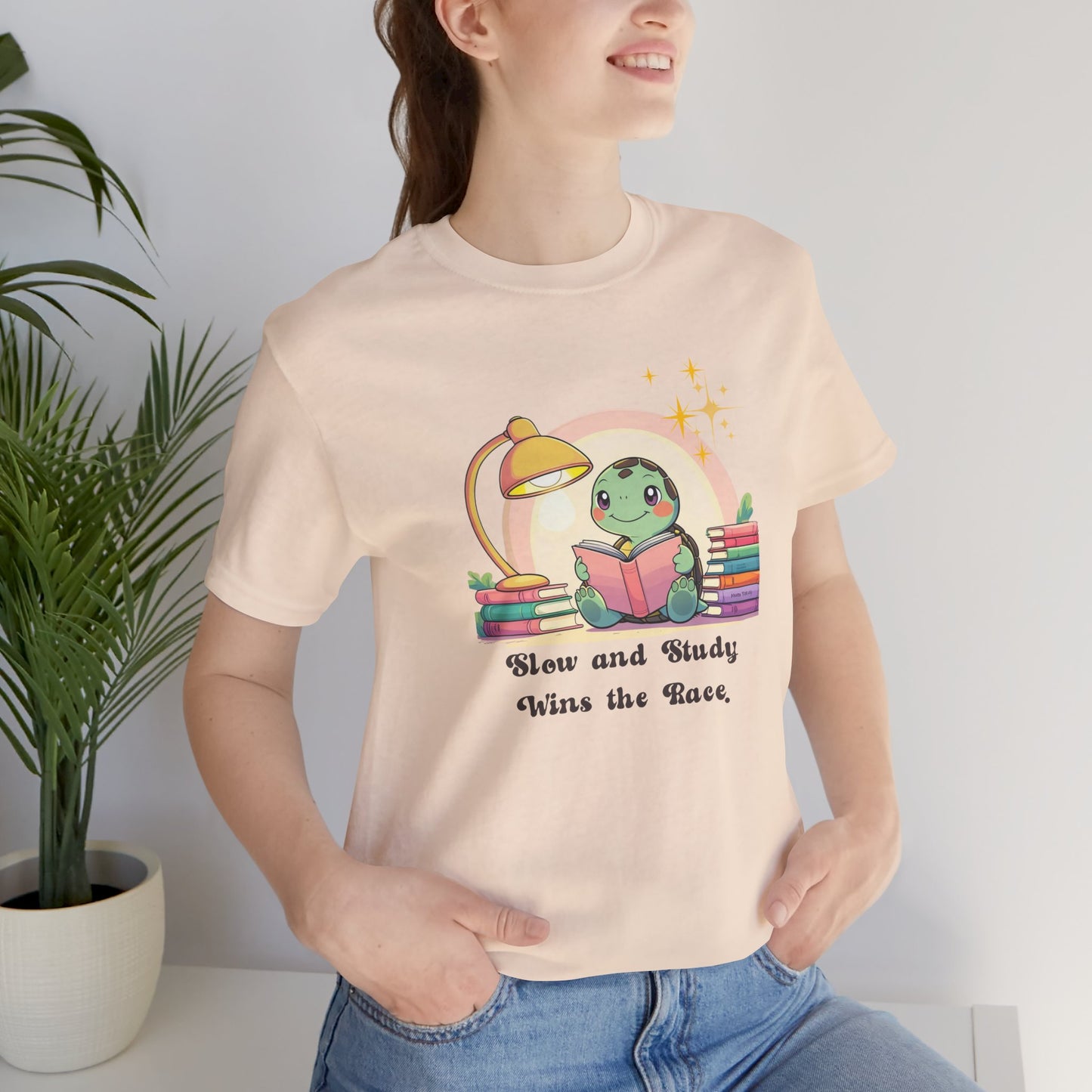"Slow and Study Wins the Race"Turtle T-shirt