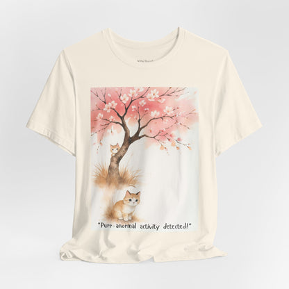 Paws & Petals Mystery T-shirt |"Purr-anormal Activity Detected"