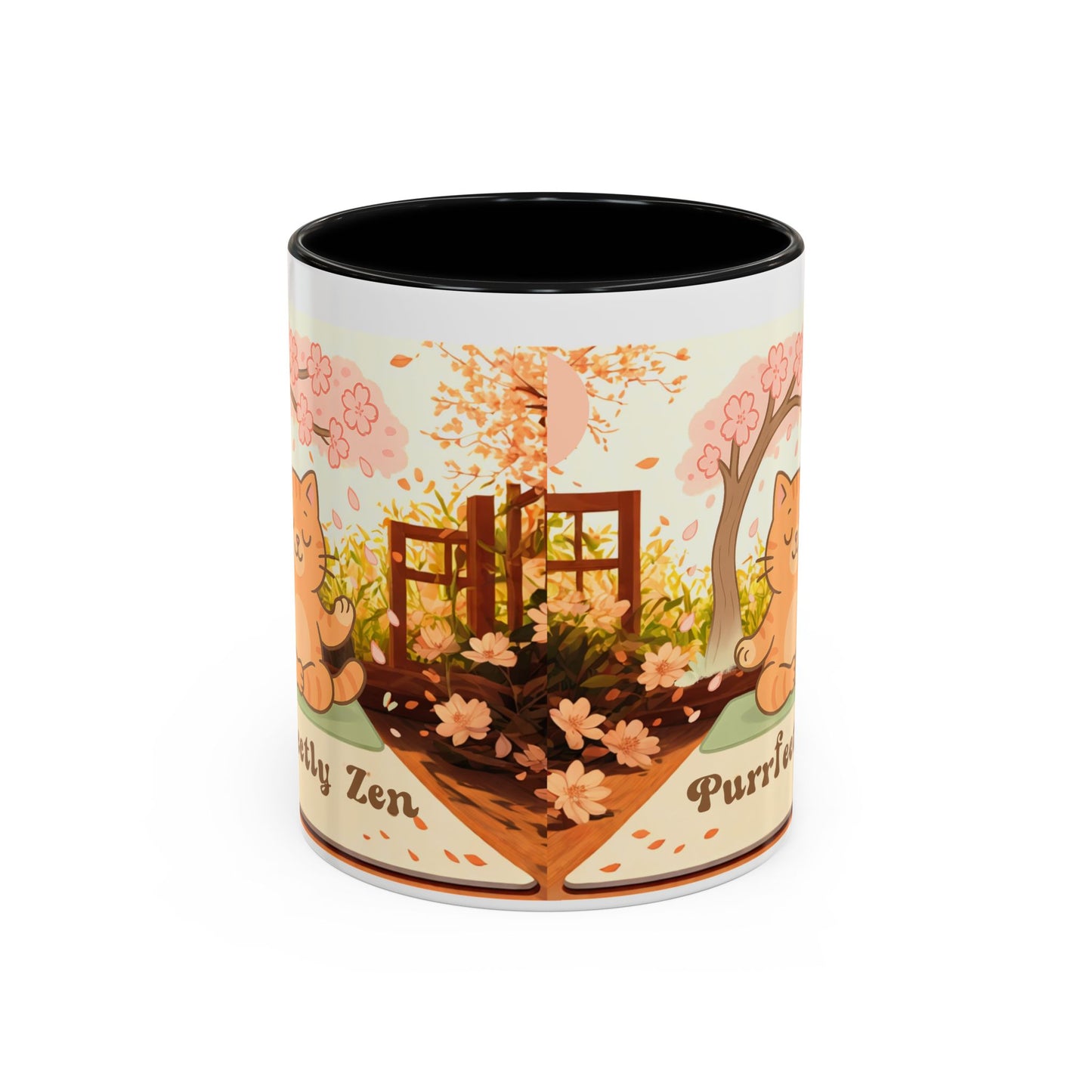 Purrfectly Zen Cat design Coffee Mug