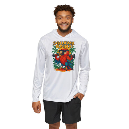 Squawk Gains Parrot Hoodie | Funny Gym & Weightlifting Hoodie for Men & Women