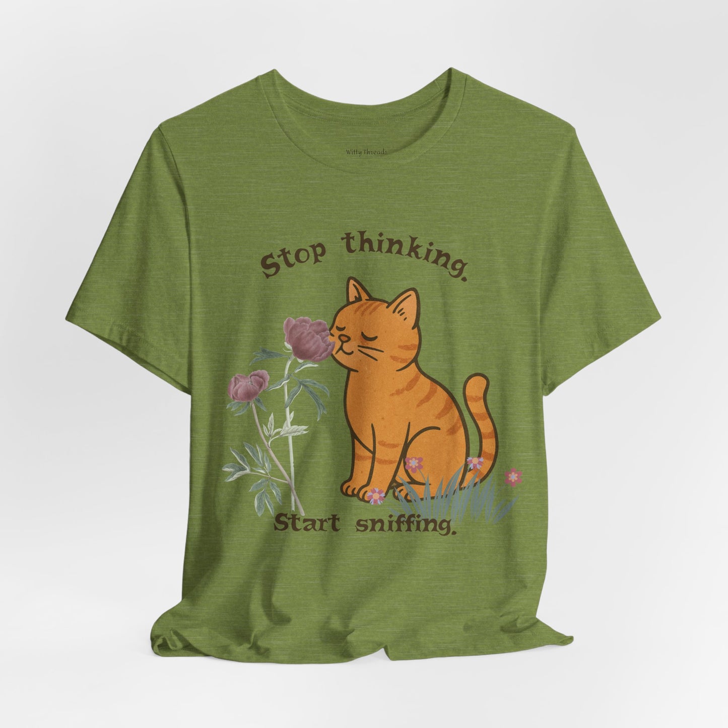 Stop thinking. Start sniffing. Vintage Orange Cat T-shirt