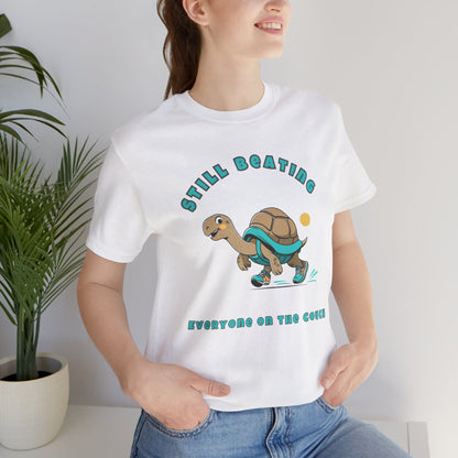 Still Beating Everyone on the Couch- Runner's Playful Turtle T-shirt