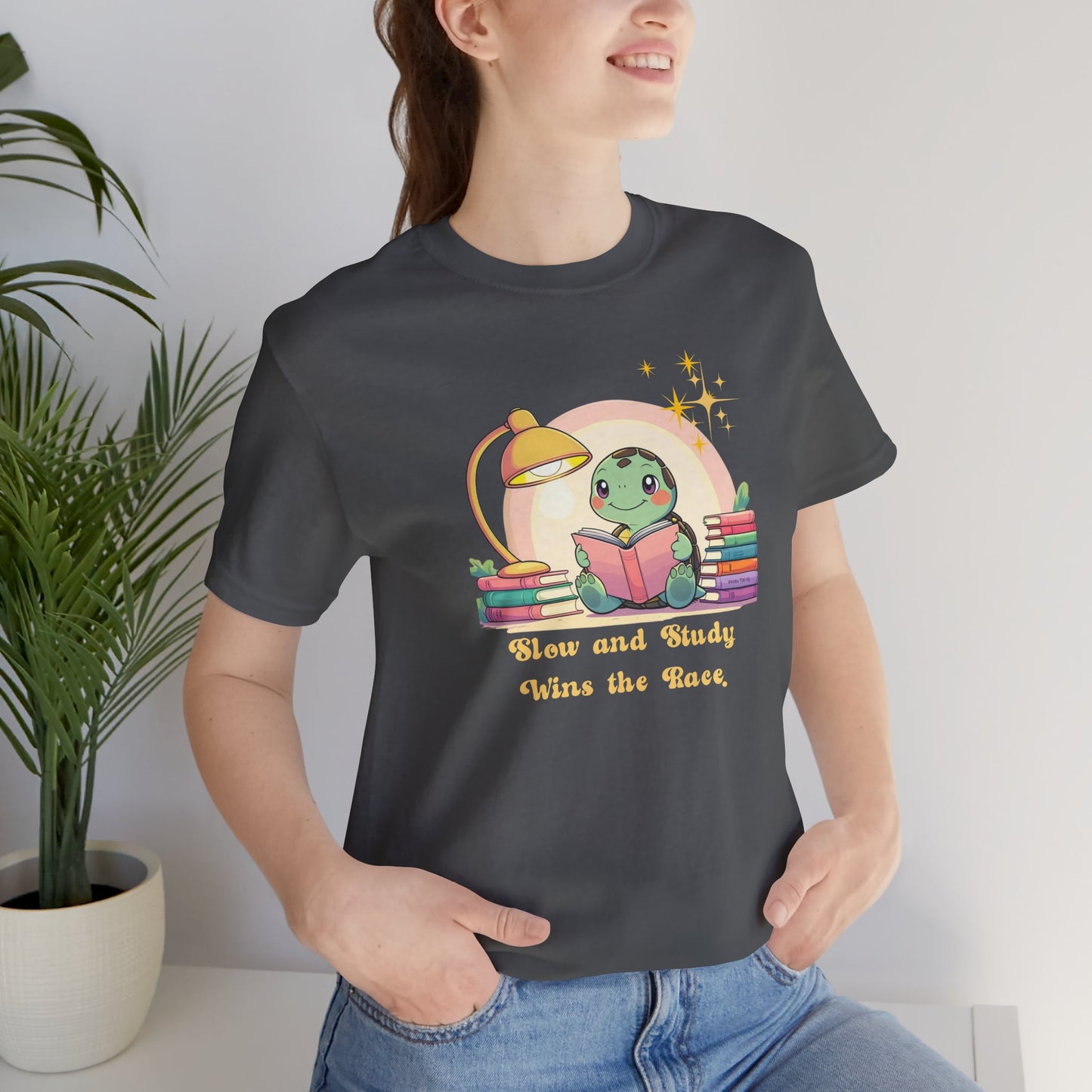 "Slow and Study Wins the Race"Turtle T-shirt