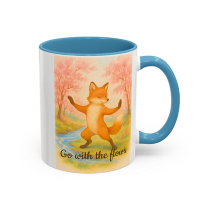 Go with the Flowx Whimsical Fox Coffee Mug