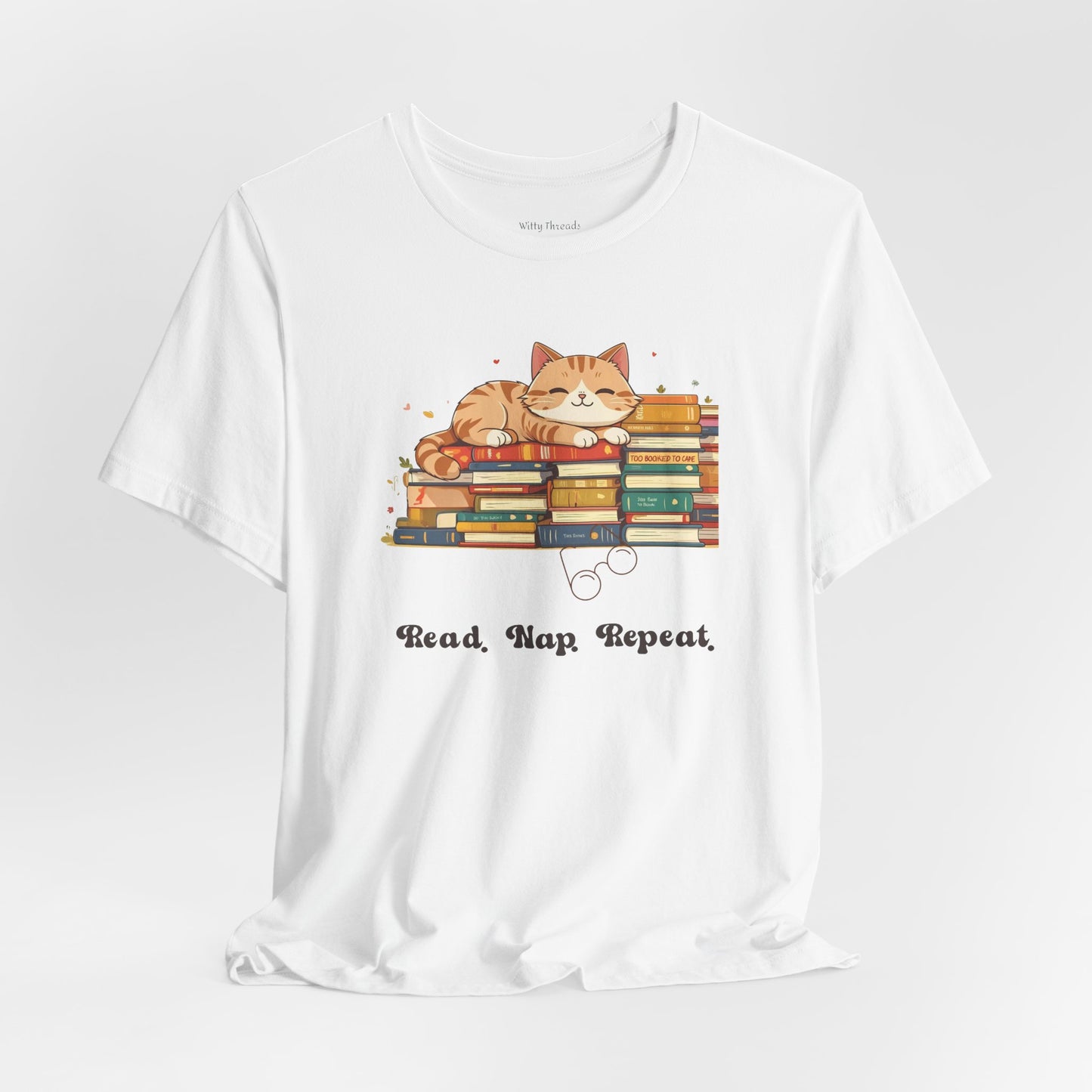 Read. Nap. Repeat. Cat T-shirt for Readers
