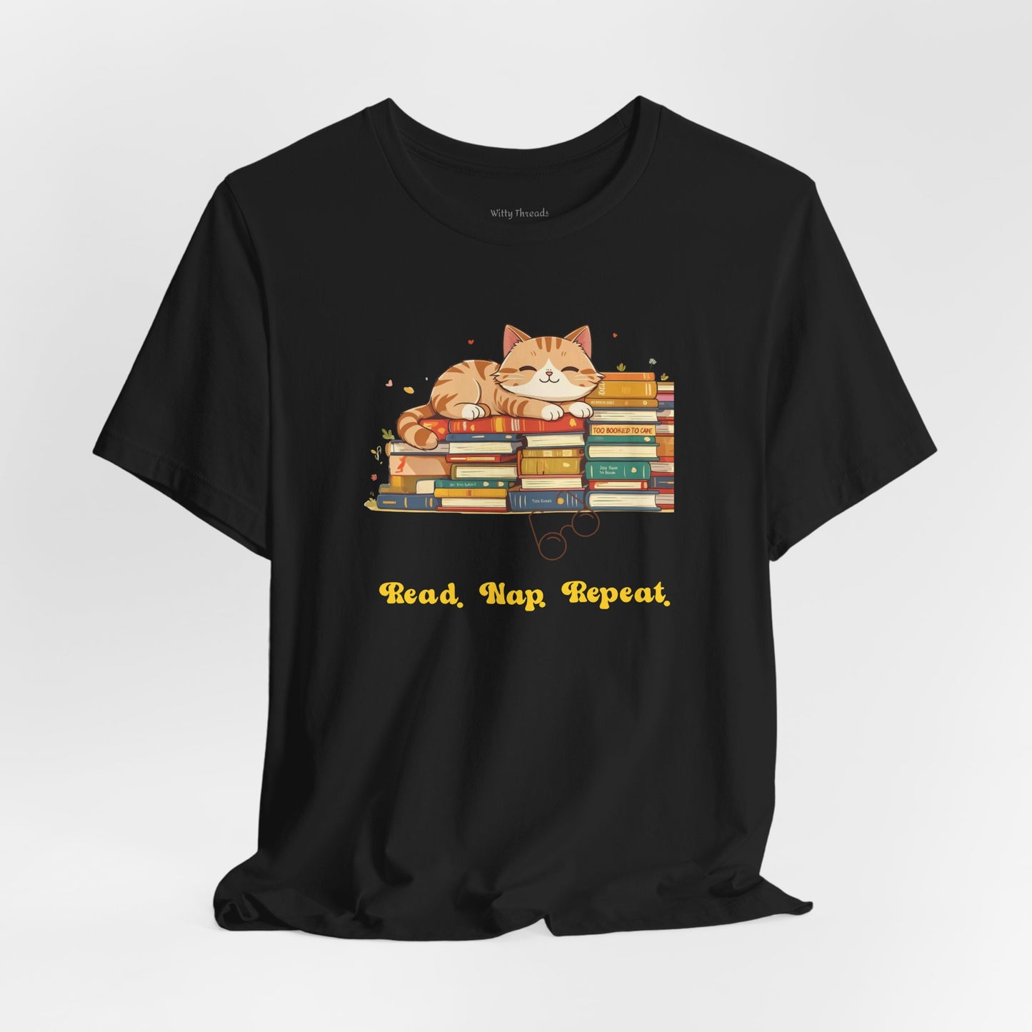 Read. Nap. Repeat. Cat T-shirt for Readers