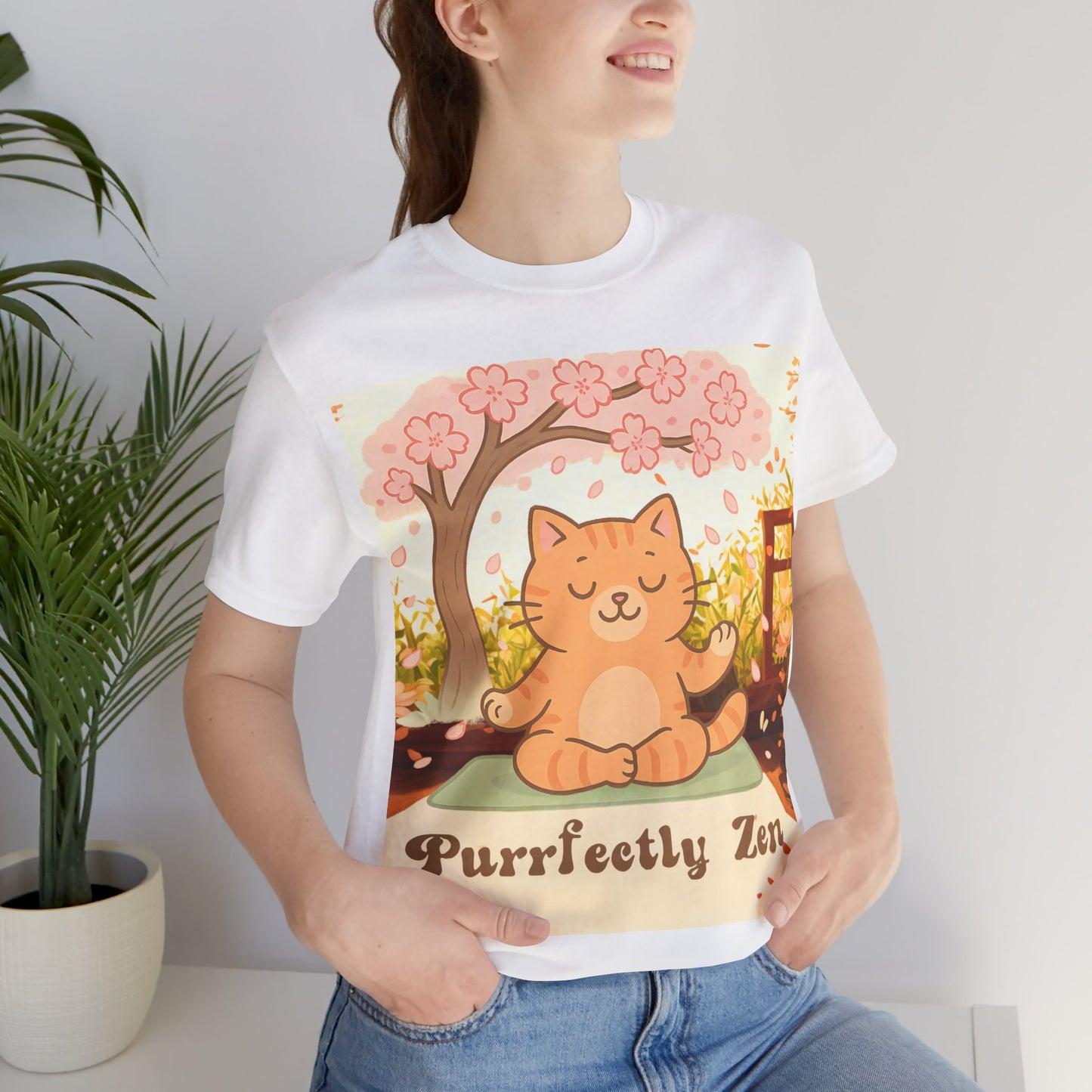 Purrfectly Zen Cat T-shirt